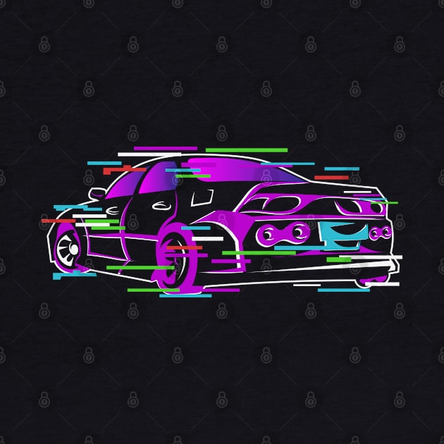 JDM Tuning Car Racing Glitch Effect by Tom´s TeeStore